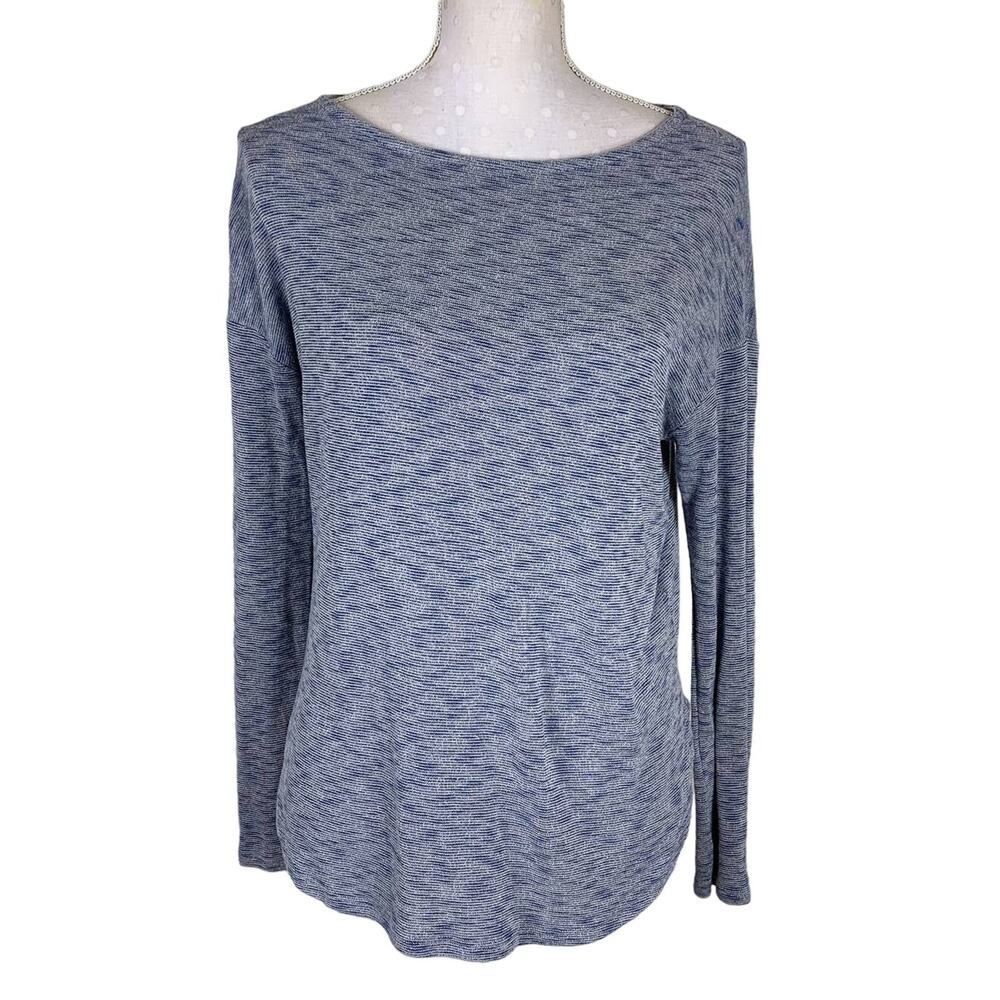 Enti Marled Blue‎ Knit Top Size M Lightweight Pullover Sweater